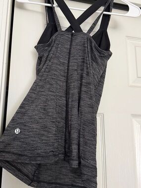 Lululemon Heathered Gray Strappy Active Tank size 2